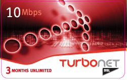 Turbonet DSL card 10 MB 3 Month