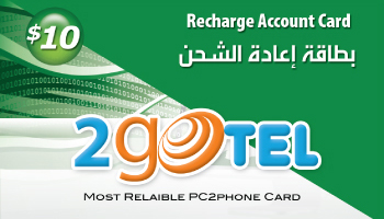 2Gotel Recharge 10 $ Card