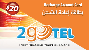 2Gotel Recharge 20 $ Card