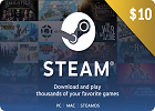 Steam Wallet Card USD 10 (US Store Works in USA Only)